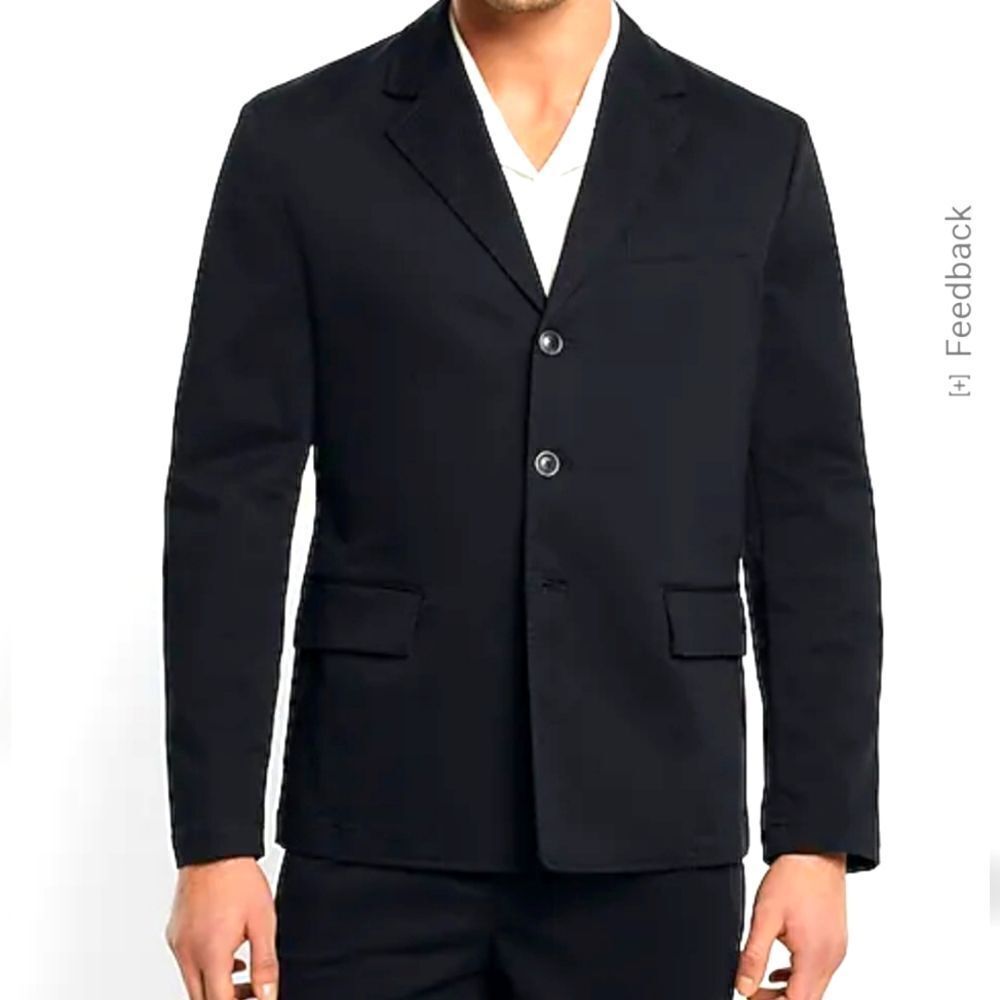 Express Slim Black Stretch Twill Modern Chino Blazer 40 R